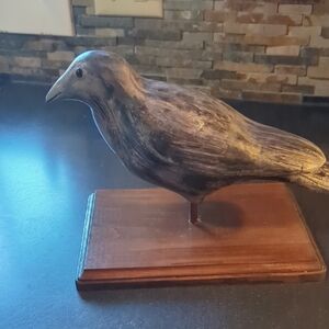 Handcrafted Crow Sculpture